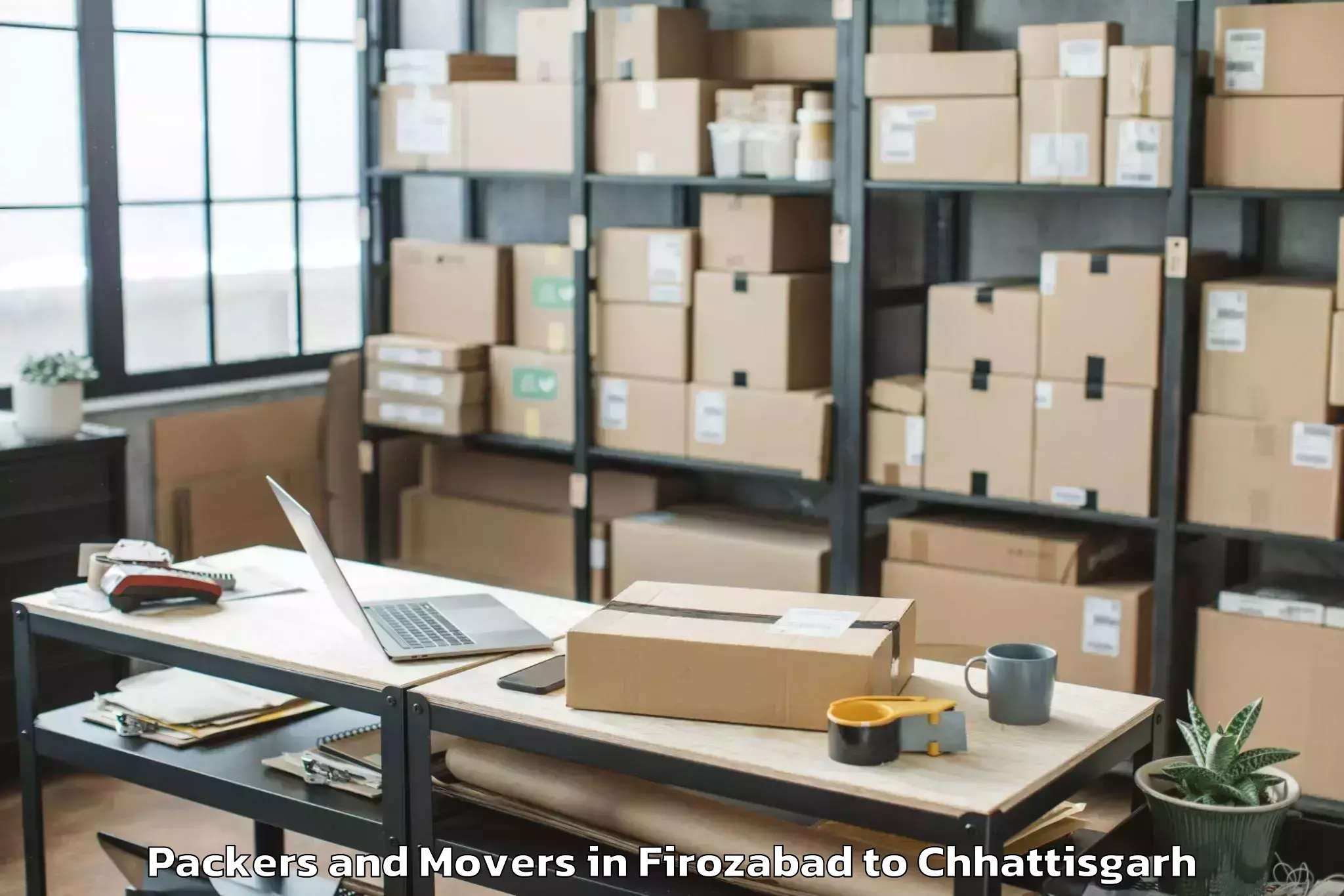 Trusted Firozabad to Khairagarh Packers And Movers